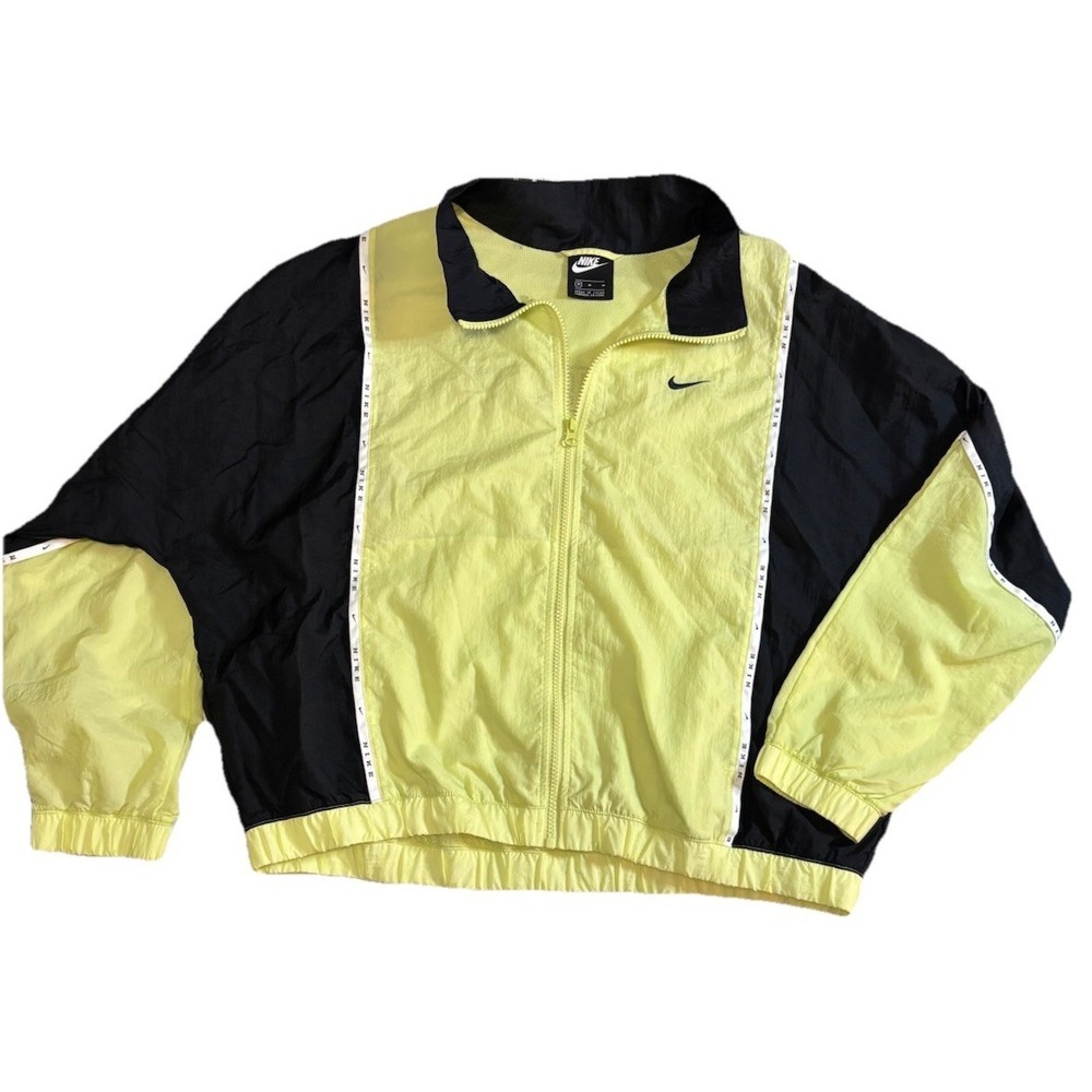 Nike Yellow & Black Retro Full Zip Windbreaker Size Medium